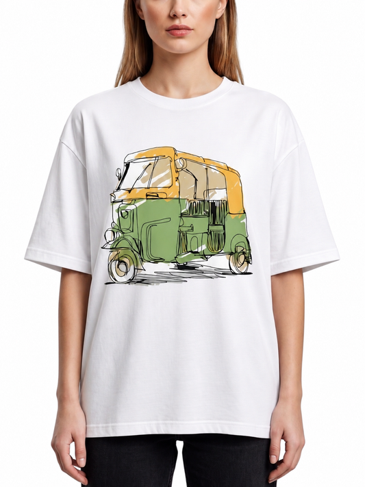 Women's Oversized Drop Shoulder Cotton T Shirt | Vintage Rickshaw