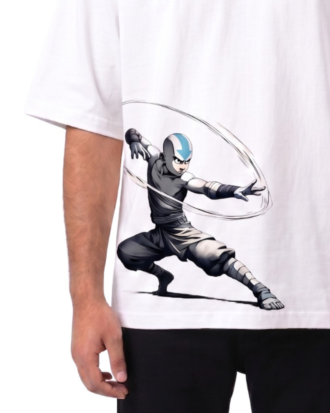 Men's Oversized Drop Shoulder Cotton T Shirt | Iron Man Spilt Armor
