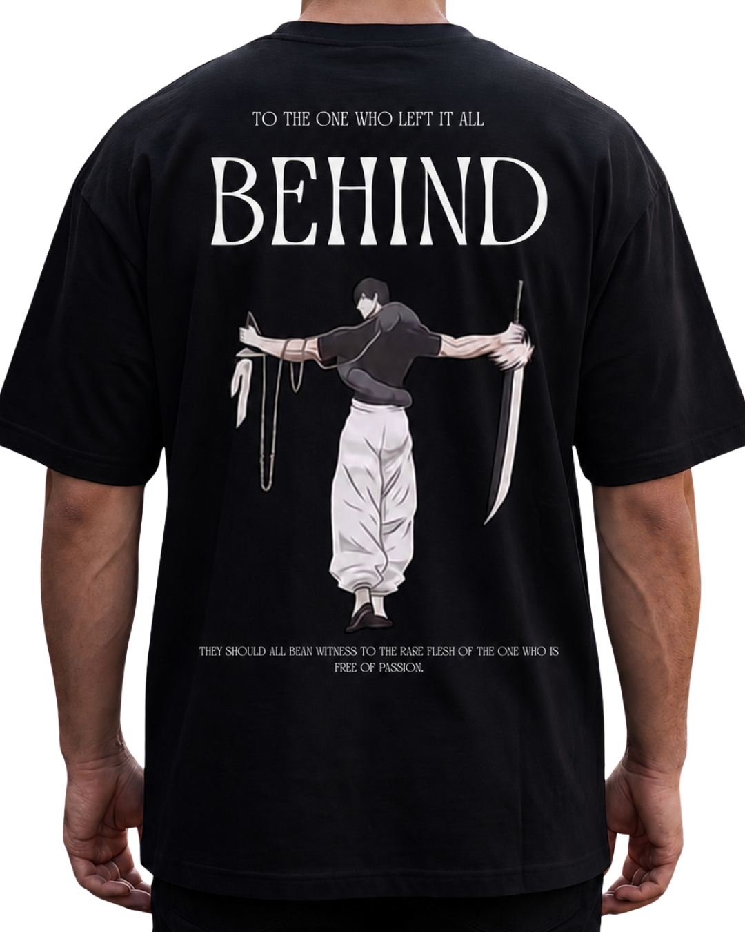 Women's Oversized Drop Shoulder Cotton T Shirt | Behind The Silence