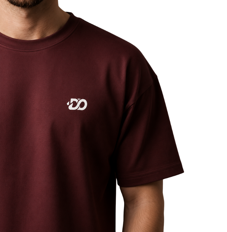 Men's Down Shoulder Cotton T-Shirt | Relaxed Fit Minimal Style