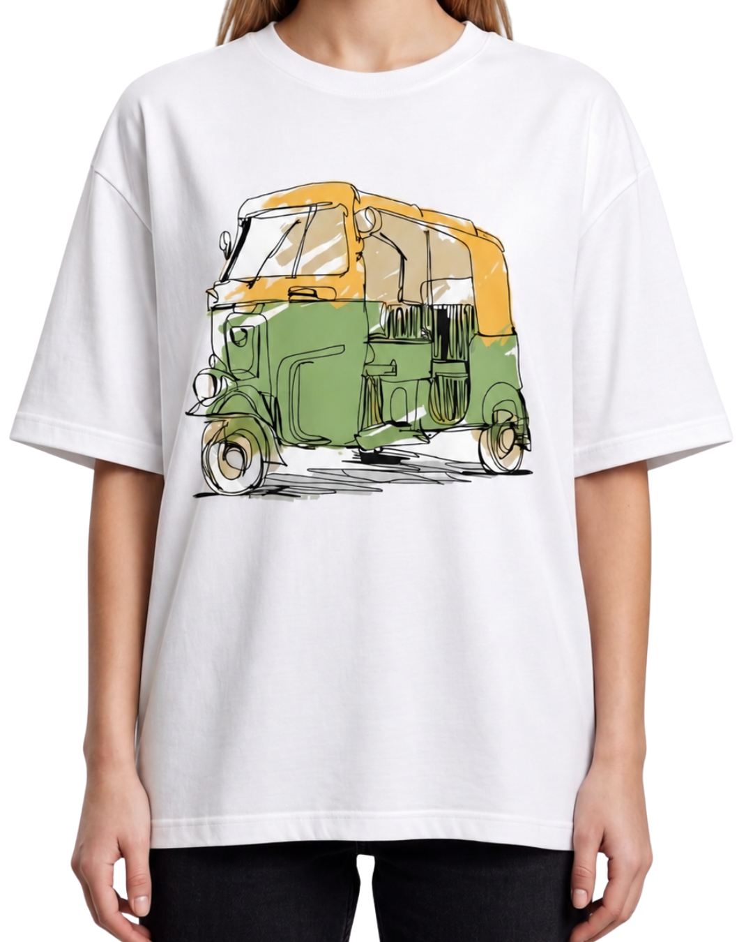 Women's Oversized Drop Shoulder Cotton T Shirt | Vintage Rickshaw