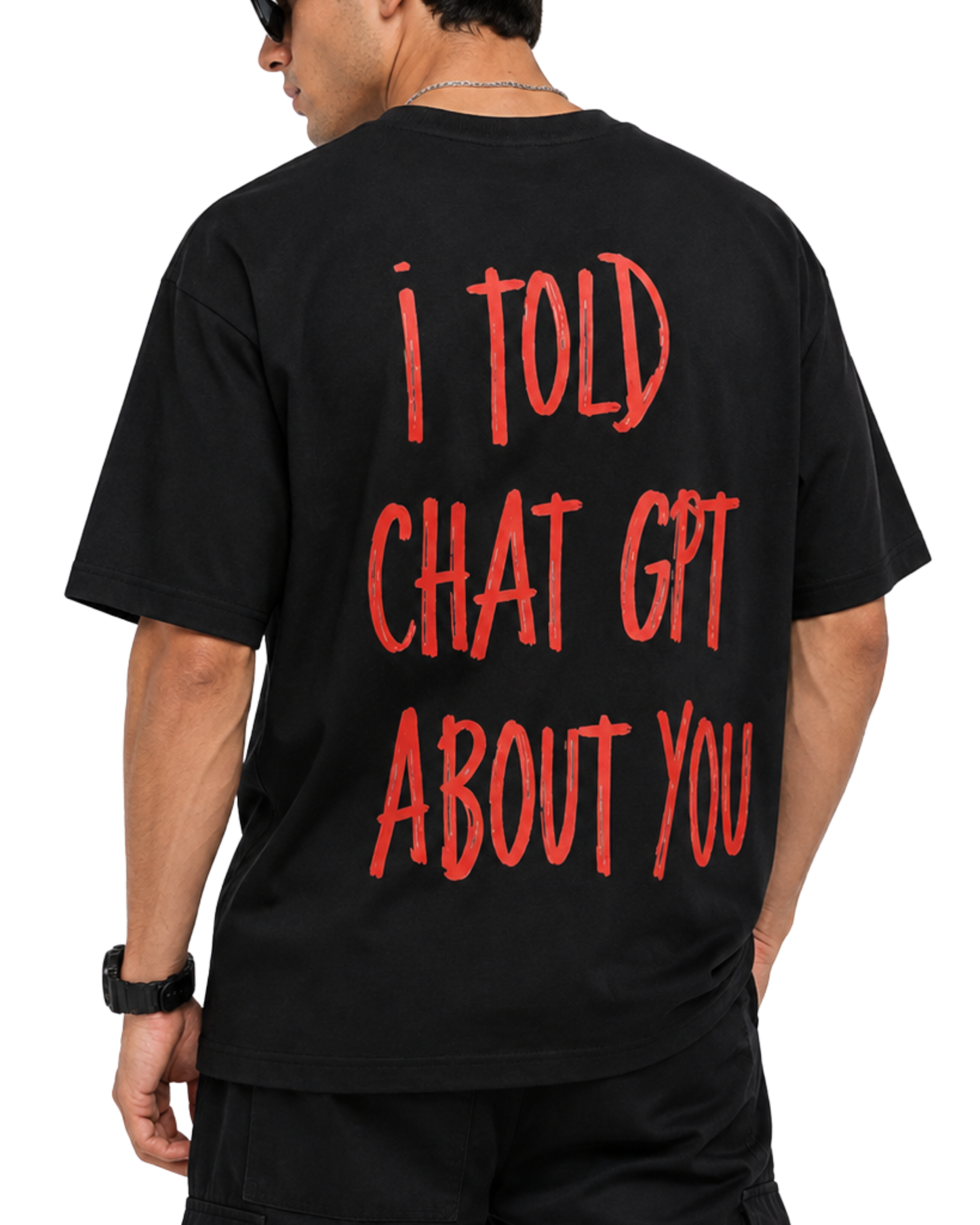 Men's Oversized Drop Shoulder Cotton T Shirt | The Secret's Out