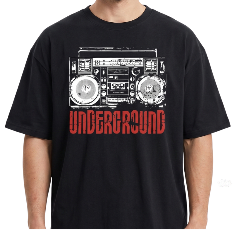 Men's Oversized Drop Shoulder Cotton T Shirt | Street Culture Underground
