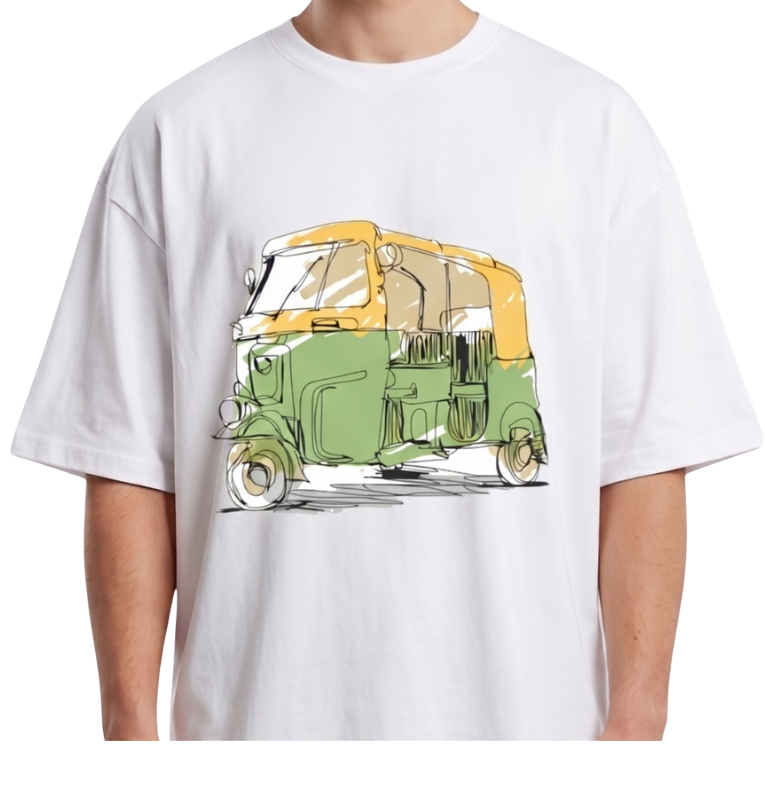 Men's Oversized Drop Shoulder Cotton T Shirt | Vintage Rickshaw