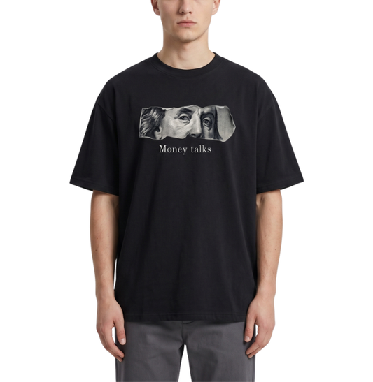 Men's Oversized Drop Shoulder Cotton T Shirt | Luxe Money