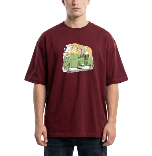 Men's Oversized Drop Shoulder Cotton T Shirt | Vintage Rickshaw