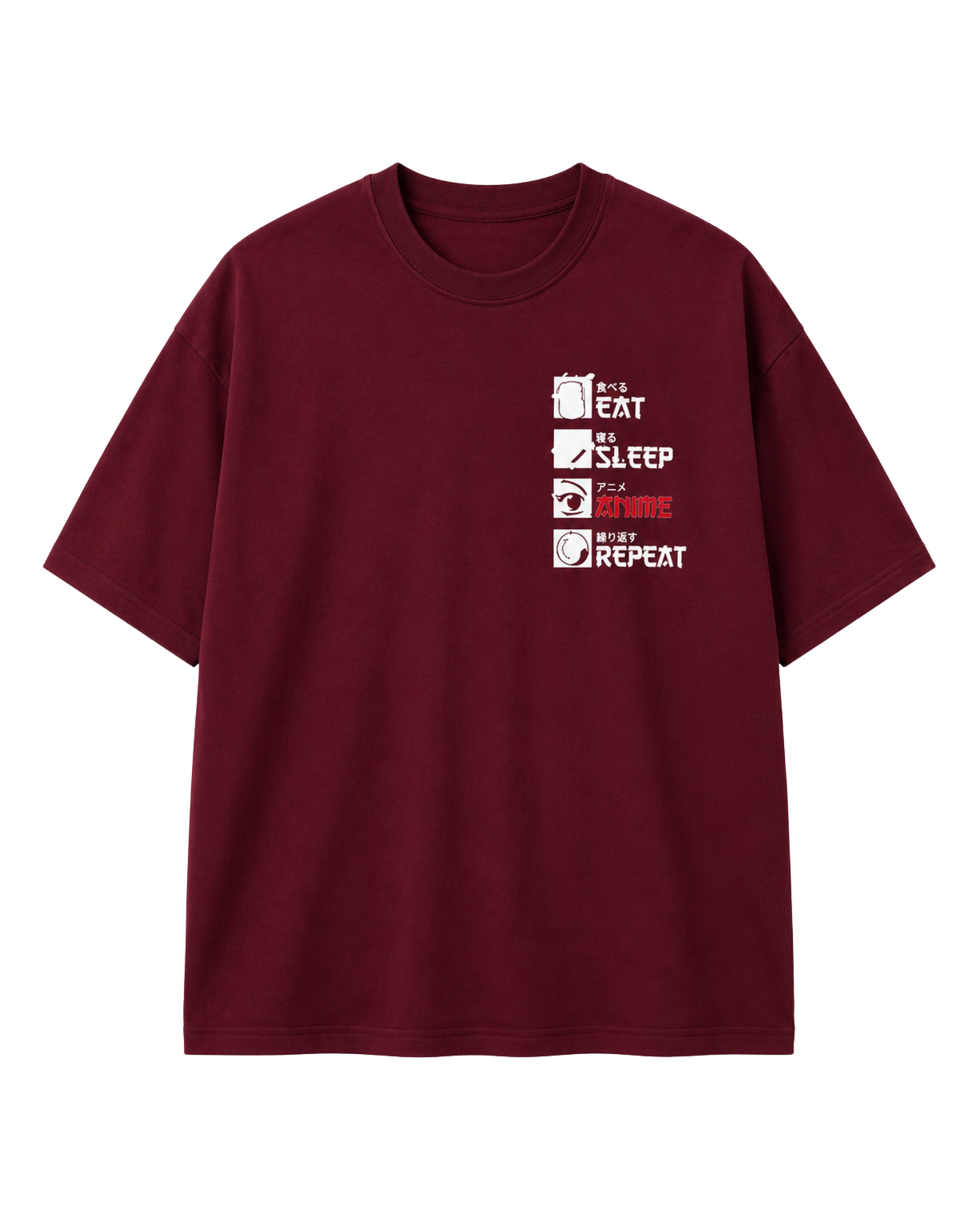 Men's Oversized Drop Shoulder Cotton T Shirt | Anime Legends