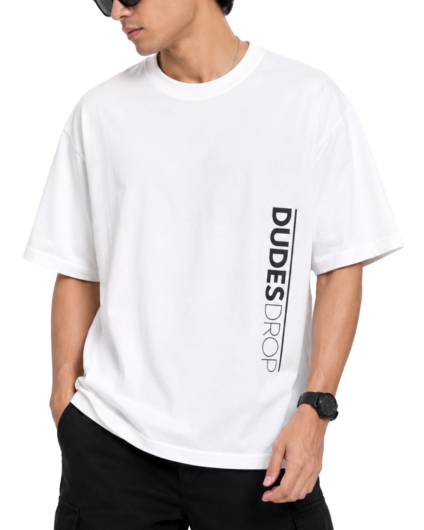 Men's Oversized Drop Shoulder Cotton T Shirt | DudesDrop Signature