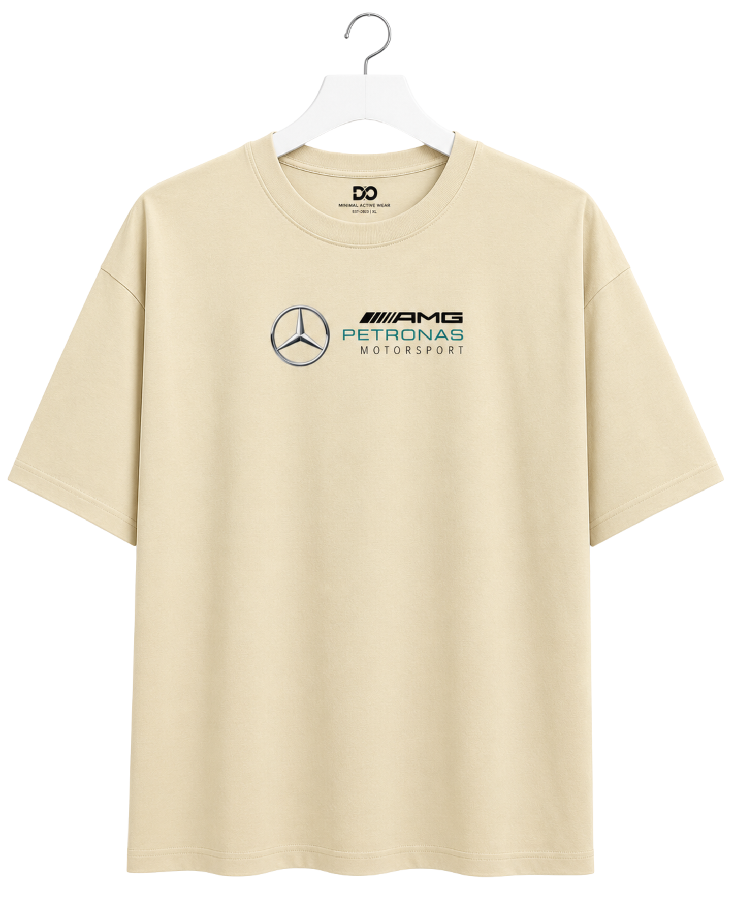 Men's Oversized Drop Shoulder Cotton T Shirt | Mercedes AMG Petronas F1 Racing Tee