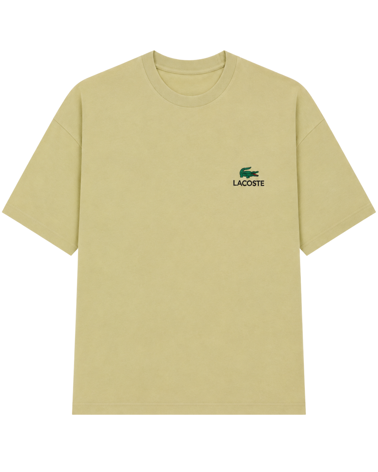 Men’s Oversized Drop Shoulder Cotton T-Shirt | Crocodile Logo