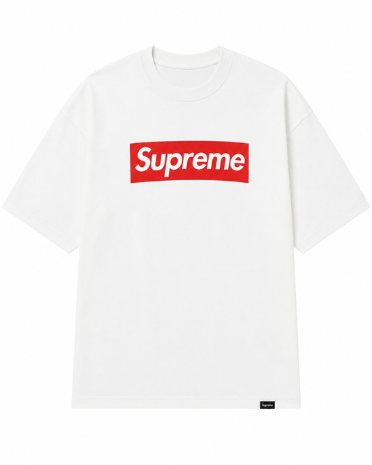 Men’s Oversized Drop Shoulder Cotton T-Shirt | Minimal Box Logo