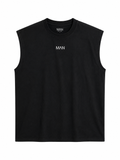 Men's Pure Cotton Sleeveless T-Shirt | Oversized Fit Graphic Tee
