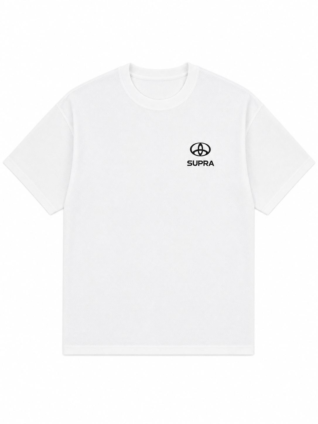 Men’s Oversized Drop Shoulder Cotton T-Shirt | White Toyota Supra