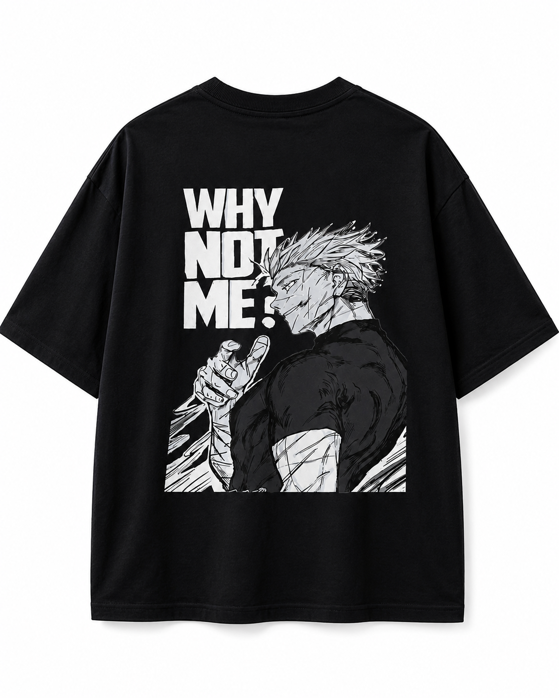 Men's Oversized Drop Shoulder Cotton T Shirt | Why Not Me?