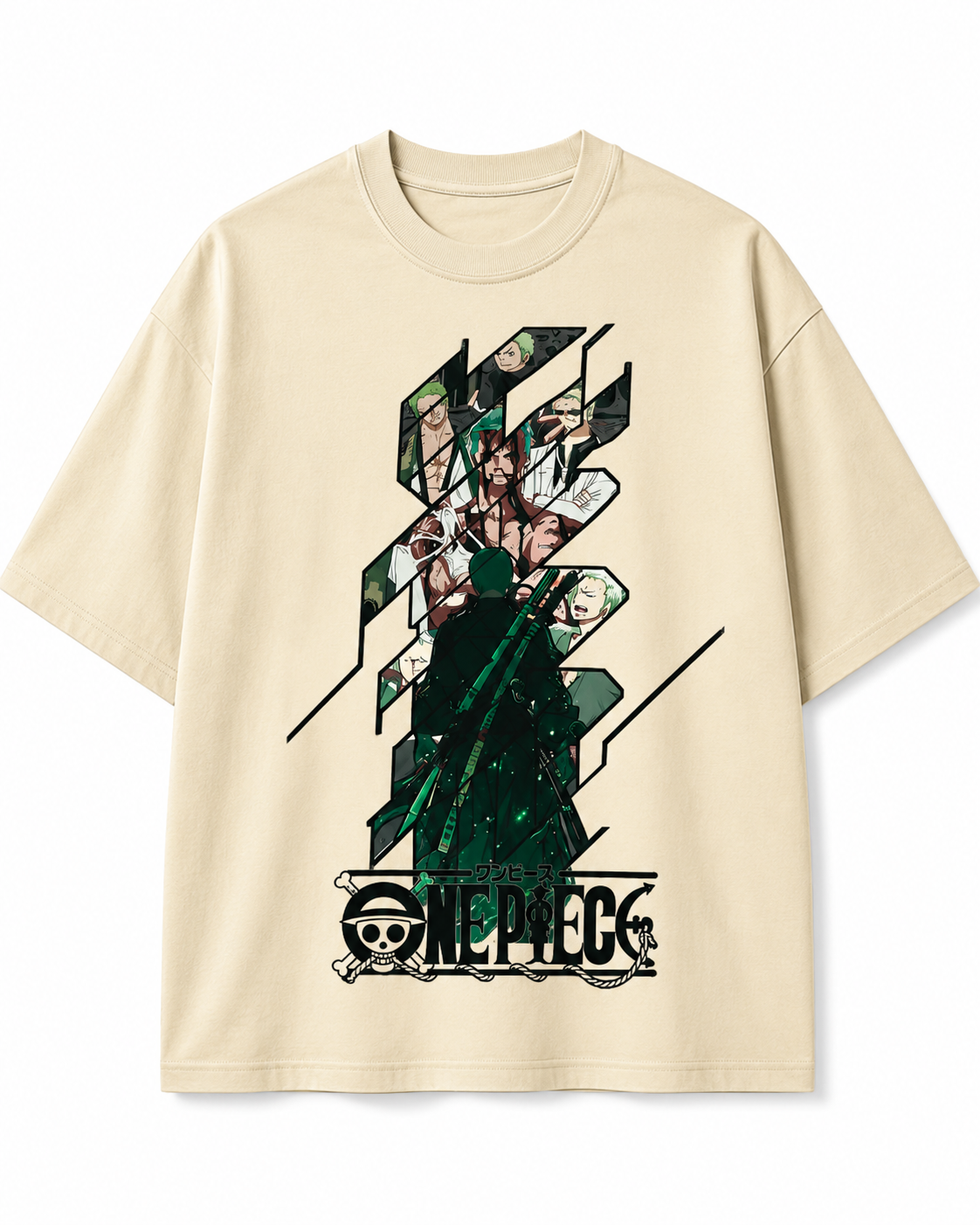 Men's Oversized Drop Shoulder Cotton T Shirt | One Piece Anime