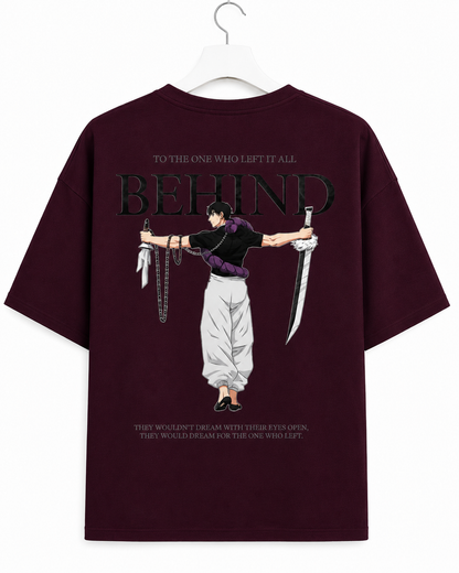 Men's Oversized Drop Shoulder Cotton T Shirt | Behind Sorcerer Killer