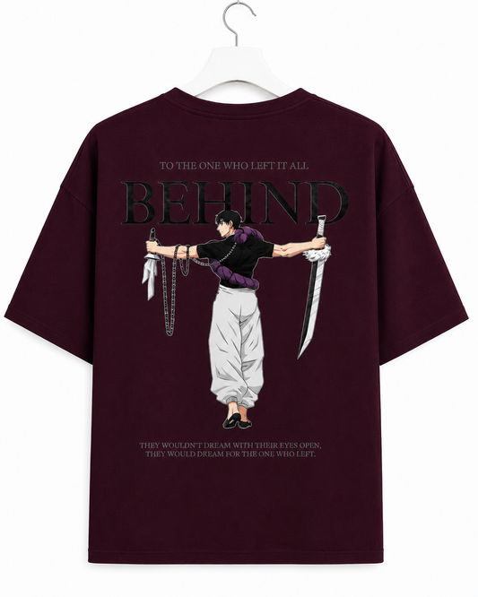 Men's Oversized Drop Shoulder Cotton T Shirt | Behind Sorcerer Killer
