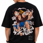 Men's Oversized Drop Shoulder Cotton T Shirt | Monkey D. Luffy Most Wanted