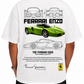Men's Oversized Drop Shoulder Cotton T Shirt | Ferrari Enzo Streetwear