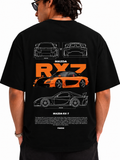 Men's Oversized Drop Shoulder Cotton T Shirt | Mazda RX7 Sports Car