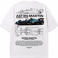 Men's Oversized Drop Shoulder Cotton T Shirt | Aston Martin F1 Racing