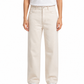 Women's Off White Twill Wide Leg Beggy Pant