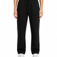 Women's Black Woven Terry Straight Fit  Stretchable Trouser