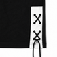 Black Oversized Drop Shoulder Layered Collar Graphic Tee