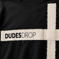 Men's Oversized Cross Patch Graphic Black T-Shirt