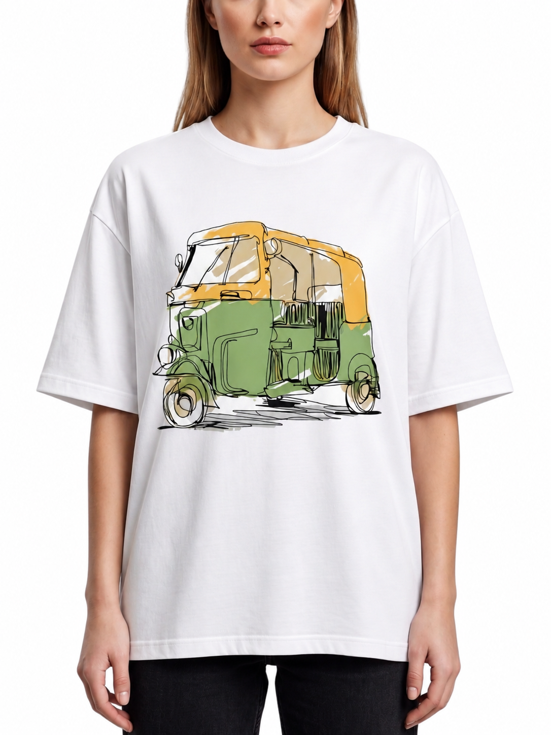 Women's Oversized Drop Shoulder Cotton T Shirt | Vintage Rickshaw