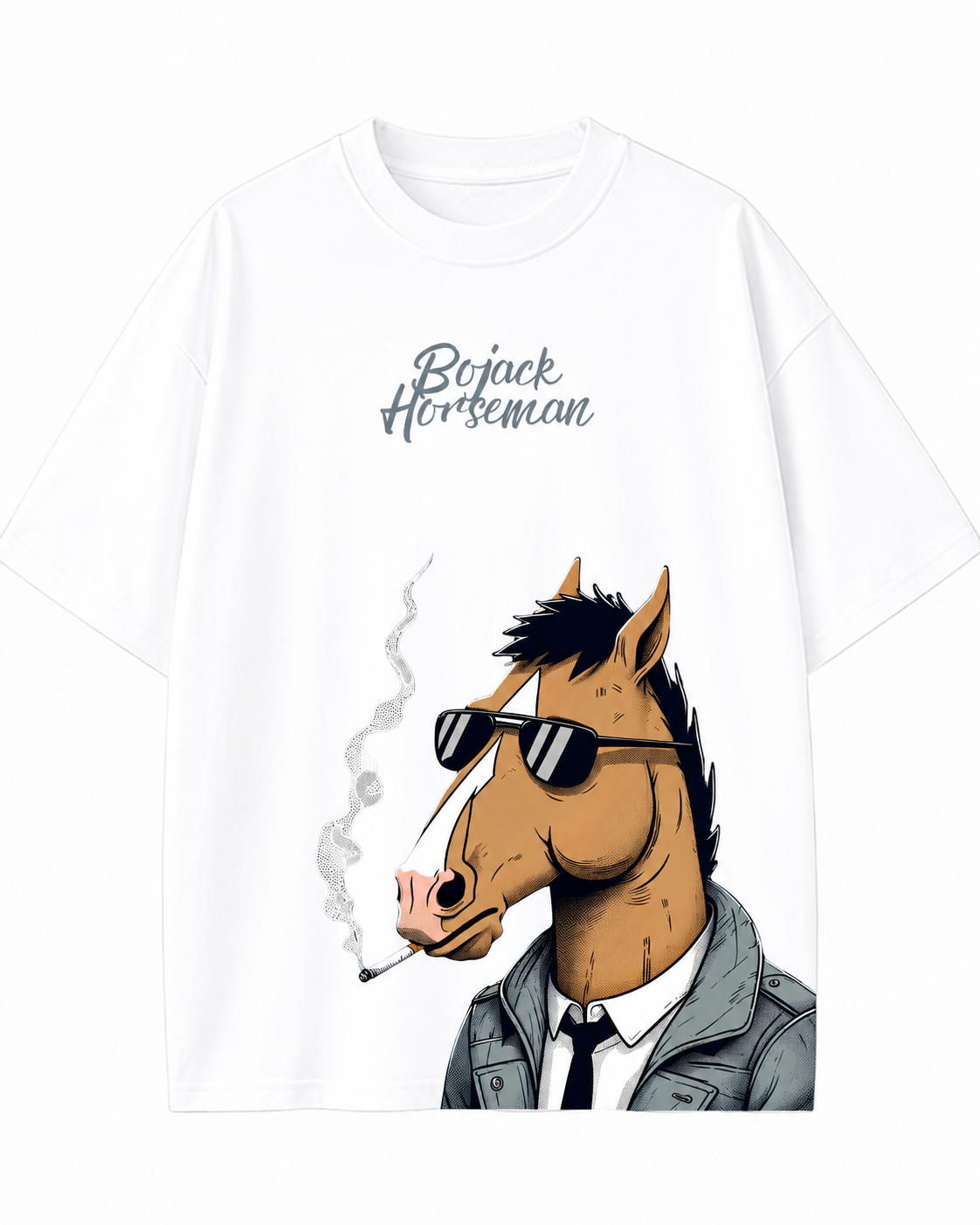 Women's Oversized Drop Shoulder Cotton T Shirt | Bojack Horseman