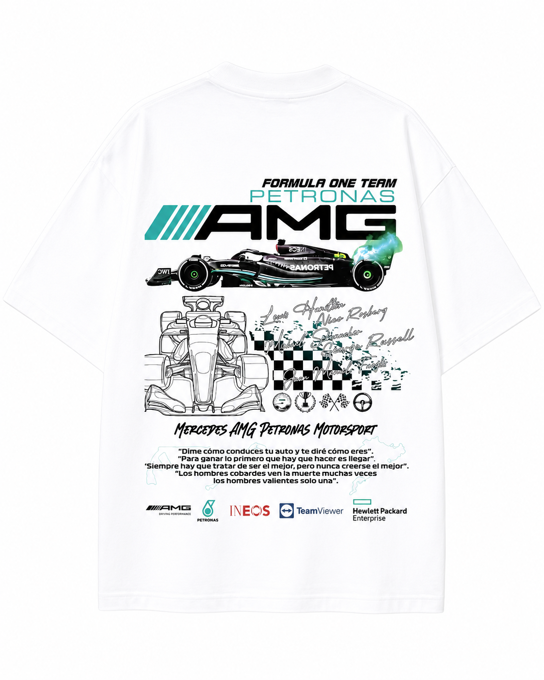 Women's Oversized Drop Shoulder Cotton T Shirt | Mercedes-AMG Petronas Motorsport