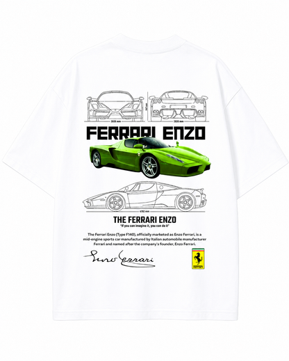 Women's Oversized Drop Shoulder Cotton T Shirt | Ferrari Logo Bold Streetwear