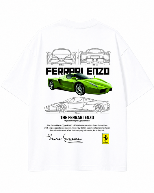 Women's Oversized Drop Shoulder Cotton T Shirt | Ferrari Logo Bold Streetwear