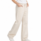 Women's Off White Twill Wide Leg Beggy Pant