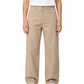 Women's Beigh Twill Wide Leg Beggy Pant