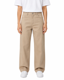 Women's Beigh Twill Wide Leg Beggy Pant