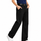 Women's Black Twill Wide Leg Beggy Pant