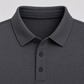 Women’s Classic Gray Ribbed Seam Less Polo Shirt