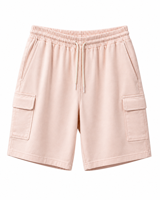 Men’s Pink Cargo Shorts | Relaxed Fit Utility Shorts