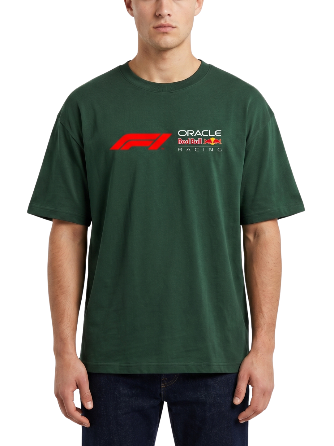 Men's Oversized Drop Shoulder Cotton T Shirt | Checo Perez F1 Racing