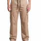 Women's Beige Canvas Wide-Leg Cargo Trousers