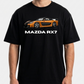 Men's Oversized Drop Shoulder Cotton T Shirt | Mazda RX7 Sports Car