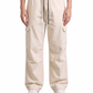 Women's Off-White Canvas Wide-Leg Cargo Trousers