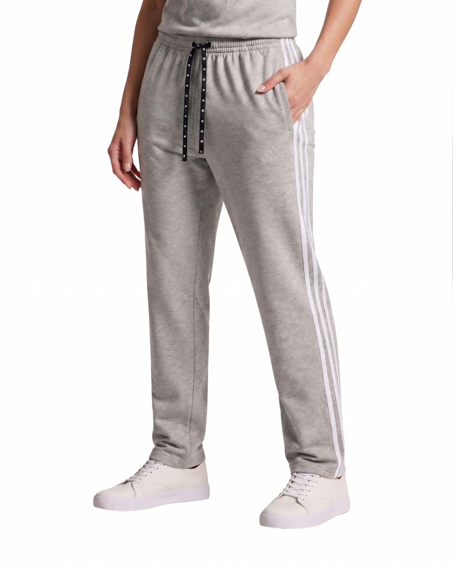 Women's Grey Straight Leg Jersey Trousers