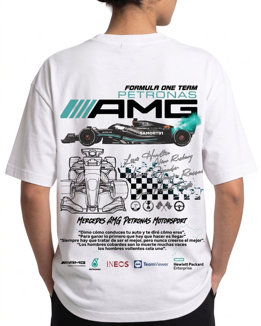 Women's Oversized Drop Shoulder Cotton T Shirt | Mercedes-AMG Petronas Motorsport