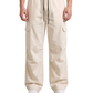 Men's Off-White Canvas Wide-Leg Cargo Trousers