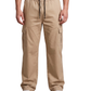 Men's Beige Canvas Wide-Leg Cargo Trousers