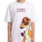 Women's Oversized Drop Shoulder Cotton T Shirt | Hakuna Matata Cartoon