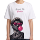 Women's Oversized Drop Shoulder Cotton T Shirt | Break The Bubble Aesthetic